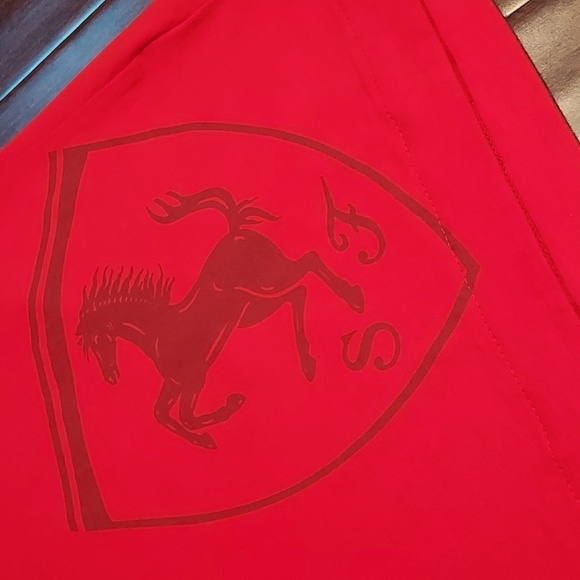 Puma Scuderia Ferrari Red Cotton Rolled Short Sleeve T-Shirt Size Medium - Picture 3 of 10